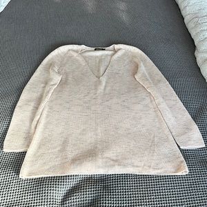 Nic + Zoe light pink tunic v-neck tunic sweater size small